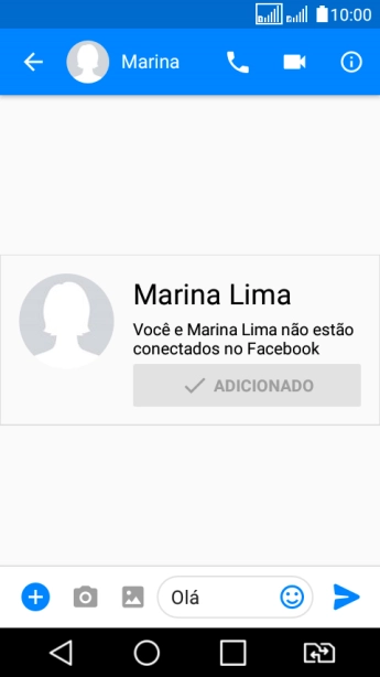 Escreva a mensagem desejada, e pressione o ícone de enviar. Escreva a mensagem desejada, e pressione o ícone de enviar.