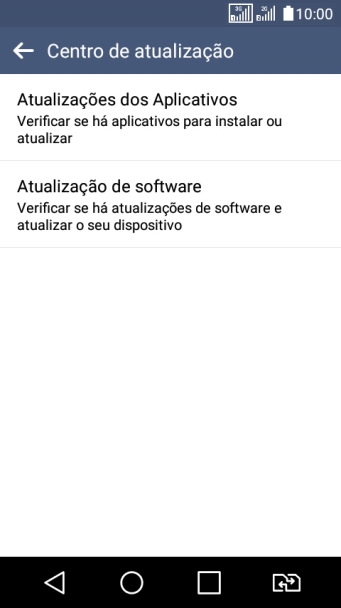 Pressione Atualização de software. Se uma nova versão de software estiver disponível, ela será mostrada na tela.
Siga as indicações do visor para atualizar o software do celular. Pressione Atualização de software. Se uma nova versão de software estiver disponível, ela será mostrada na tela.
Siga as indicações do visor para atualizar o software do celular.