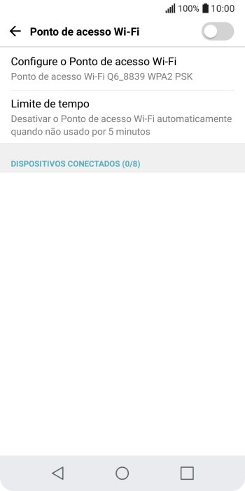 Pressione Configure o Ponto de acesso Wi-Fi. Pressione Configure o Ponto de acesso Wi-Fi.