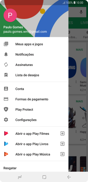 Pressione Configurações. Pressione Configurações.