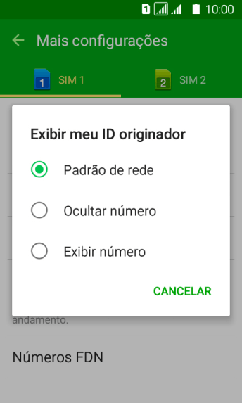 Pressione Exibir número para ativar a identificação do seu número. Pressione Exibir número para ativar a identificação do seu número.