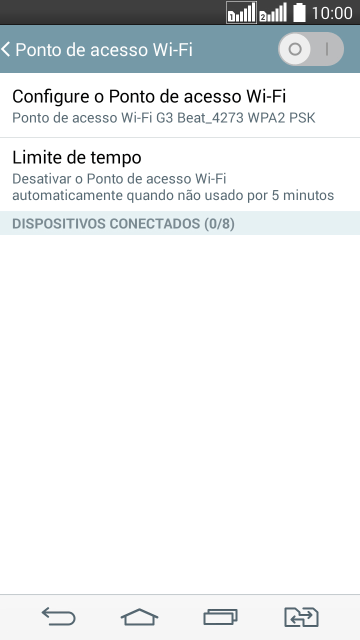 Pressione Configure o Ponto de Acesso Wi-Fi. Pressione Configure o Ponto de Acesso Wi-Fi.