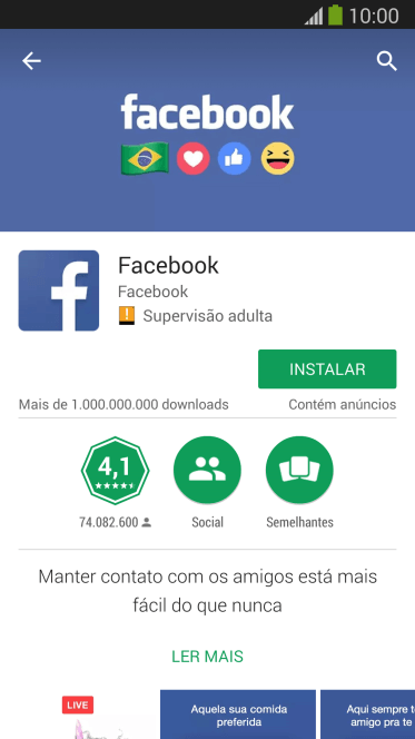 Pressione INSTALAR, e siga as indicações da tela para instalar o app. Pressione INSTALAR, e siga as indicações da tela para instalar o app.