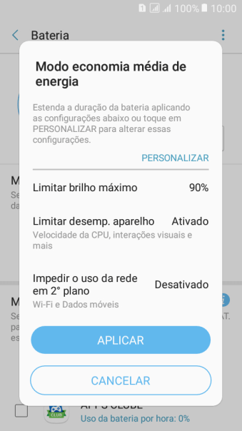 Pressione APLICAR para ativar a função. Pressione APLICAR para ativar a função.