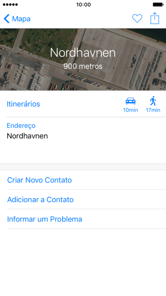 Pressione o ícone de navegação. Pressione o ícone de navegação.