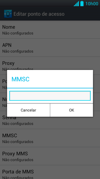 Digite http://mms.tim.br e pressione OK. Digite http://mms.tim.br e pressione OK.