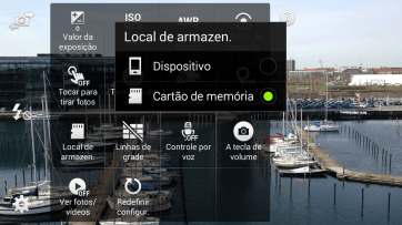 Pressione Dispositivo para salvar os vídeos na memória do celular. Pressione Dispositivo para salvar os vídeos na memória do celular.