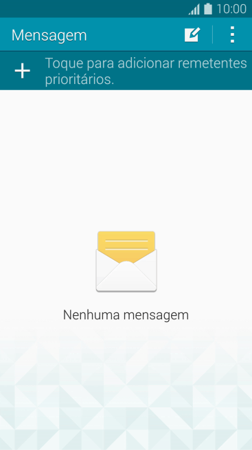 Pressione o ícone de nova mensagem. Pressione o ícone de nova mensagem.