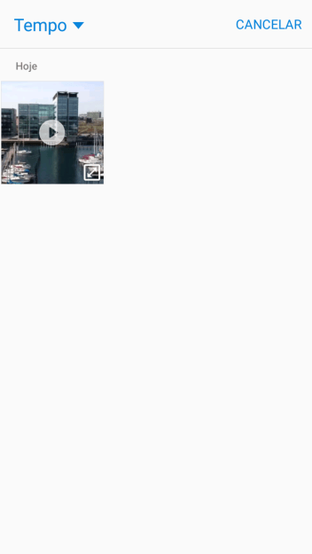 Pressione o vídeo desejado. Pressione o vídeo desejado.