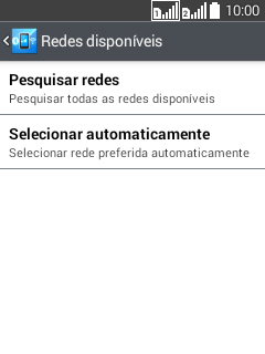 Pressione Pesquisar redes, e aguarde enquanto o celular busca redes. Pressione Pesquisar redes, e aguarde enquanto o celular busca redes.