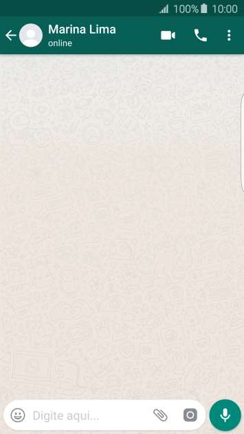 Pressione o campo de escrever, e digite a mensagem desejada. Pressione o campo de escrever, e digite a mensagem desejada.