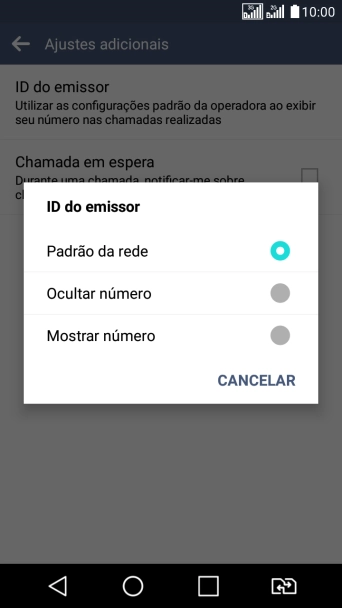 Pressione Mostrar número para ativar a identificação do seu número. Pressione Mostrar número para ativar a identificação do seu número.