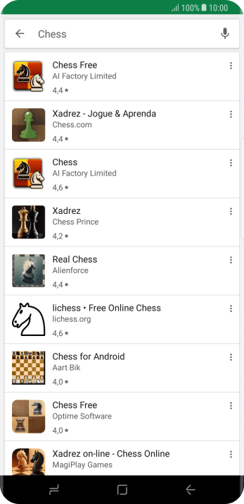 Pressione o app desejado. Pressione o app desejado.