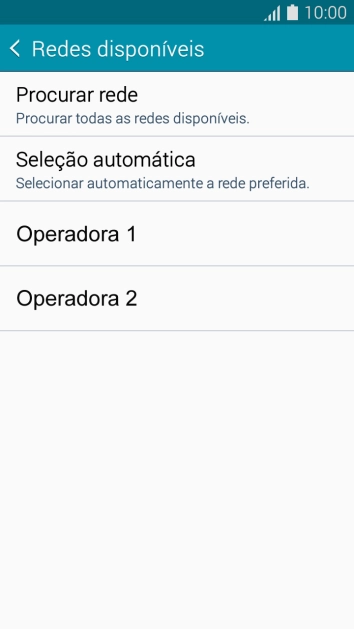 Se você quiser selecionar a rede manualmente, deve pressionara rede desejada. Se você quiser selecionar a rede manualmente, deve pressionara rede desejada.
