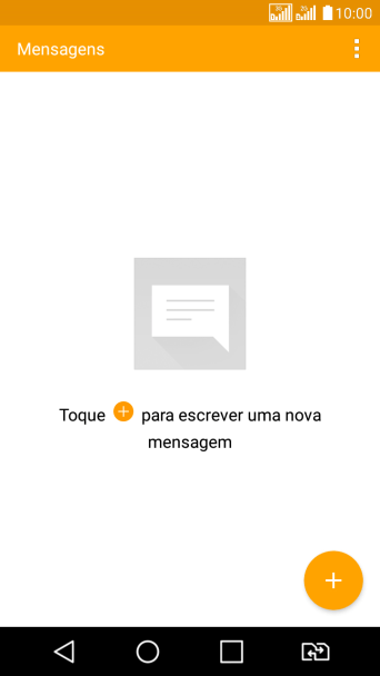 Pressione o ícone de nova mensagem. Pressione o ícone de nova mensagem.
