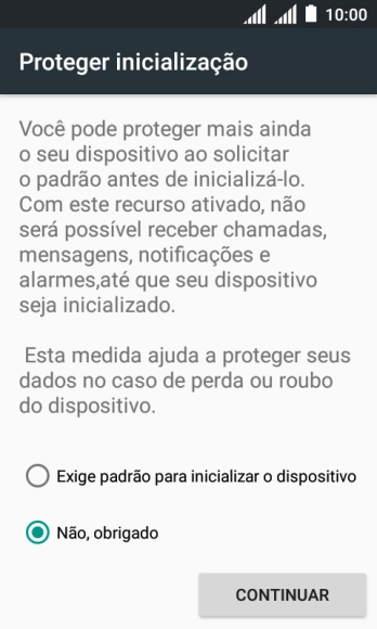Pressione a configuração desejada. Pressione a configuração desejada.