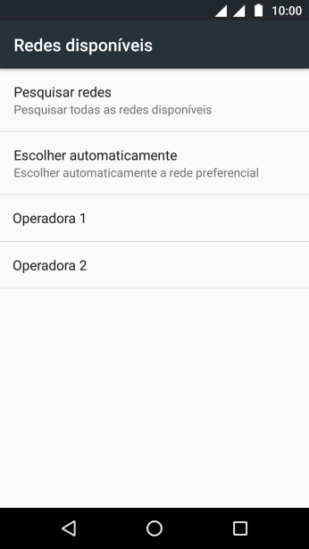 Se você quiser selecionar a rede manualmente, deve pressionara rede desejada. Se você quiser selecionar a rede manualmente, deve pressionara rede desejada.