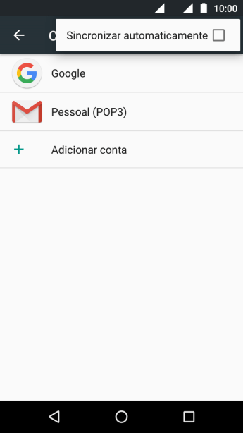Pressione Sincronizar automaticamente para ativar ou desativar a função. Pressione Sincronizar automaticamente para ativar ou desativar a função.