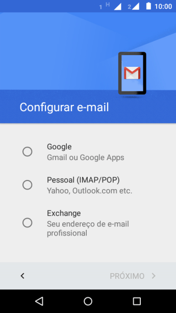 Pressione Pessoal (IMAP/POP). Pressione Pessoal (IMAP/POP).
