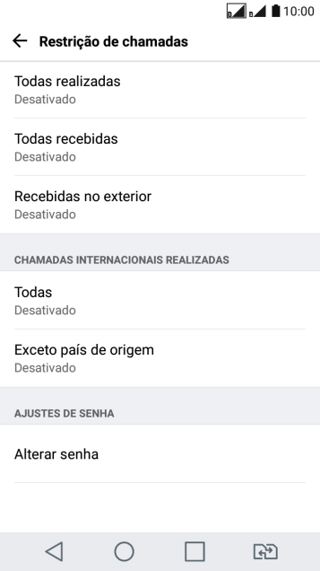 Pressione o tipo de bloqueio desejado. Pressione o tipo de bloqueio desejado.