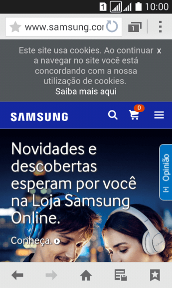Pressione a barra de endereço. Pressione a barra de endereço.