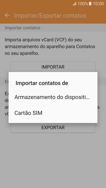 Pressione Cartão SIM. Pressione Cartão SIM.