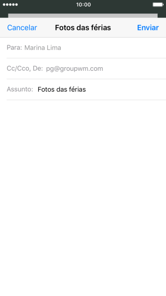 Pressioneo campo de escrever, e escreva o texto do seu e-mail. Pressioneo campo de escrever, e escreva o texto do seu e-mail.
