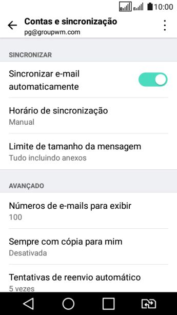Pressione Horário de sincronização. Pressione Horário de sincronização.