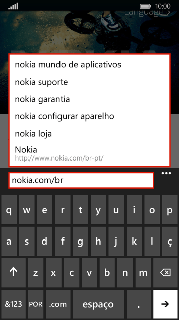 Digite o endereço da página desejada, e pressione a seta da direita. Digite o endereço da página desejada, e pressione a seta da direita.