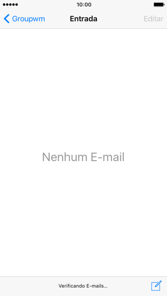Pressione o ícone de novo e-mail. Pressione o ícone de novo e-mail.