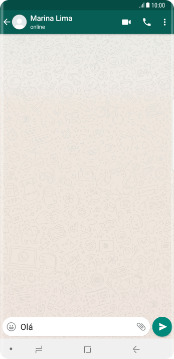 Pressione o ícone de enviar. Pressione o ícone de enviar.