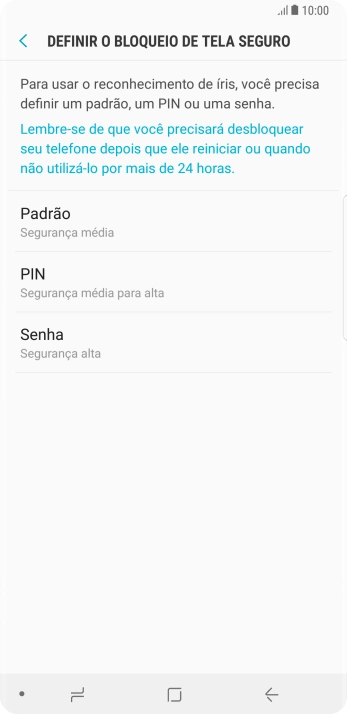 Pressione o código de bloqueio desejado, e siga as instruções da tela para criar um código extra. Pressione o código de bloqueio desejado, e siga as instruções da tela para criar um código extra.
