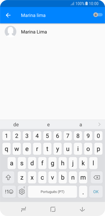 Pressione o contato desejado. Pressione o contato desejado.