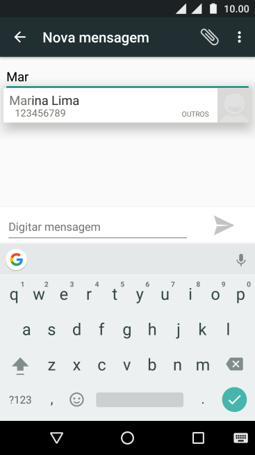 Pressione o contato desejado. Pressione o contato desejado.