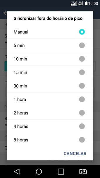 Pressione a configuração desejada. Pressione a configuração desejada.