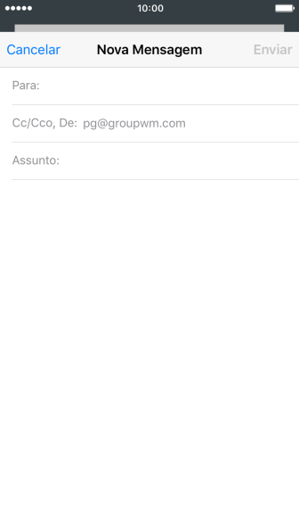 Pressione Para:, e digite as primeiras letras do destinatário. Pressione Para:, e digite as primeiras letras do destinatário.