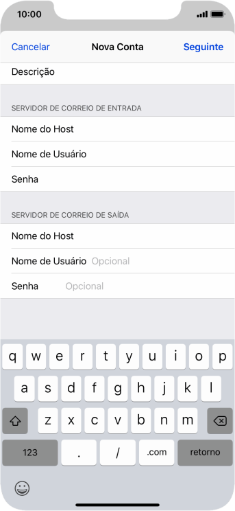 Pressione Nome de Usuário, e digite seu nome de usuário do servidor de saída de e-mail do seu mail- provedor. Pressione Nome de Usuário, e digite seu nome de usuário do servidor de saída de e-mail do seu mail- provedor.