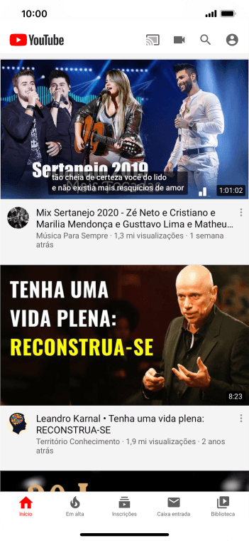 Pressione o ícone de fazer upload. Pressione o ícone de fazer upload.