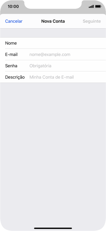 Pressione E-mail, e digite o endereço de e-mail. Pressione E-mail, e digite o endereço de e-mail.