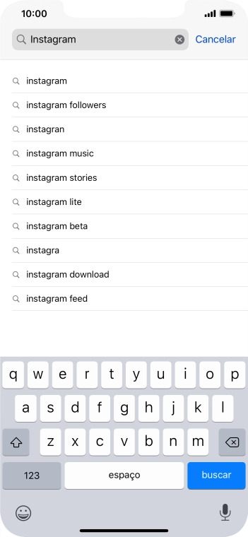 Digite Instagram, e pressione buscar. Digite Instagram, e pressione buscar.