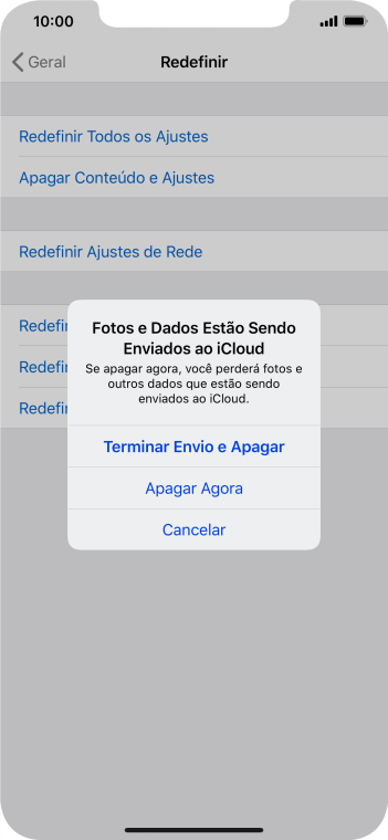 Pressione a configuração desejada. Pressione a configuração desejada.