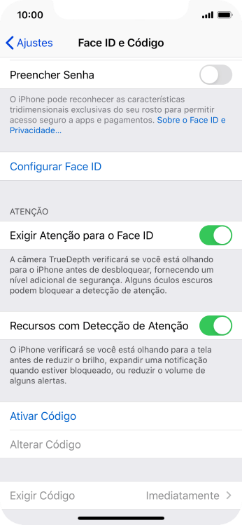 Pressione Ativar Código, e digite um código de bloqueio de sua escolha duas vezes seguidas. Pressione Ativar Código, e digite um código de bloqueio de sua escolha duas vezes seguidas.