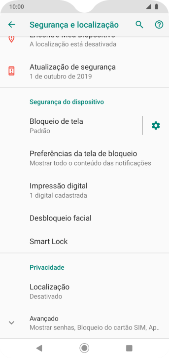 Pressione Bloqueio de tela, e insira o código de bloqueio extra que você criou anteriormente. Pressione Bloqueio de tela, e insira o código de bloqueio extra que você criou anteriormente.