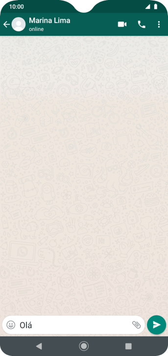 Pressione o ícone de enviar. Pressione o ícone de enviar.