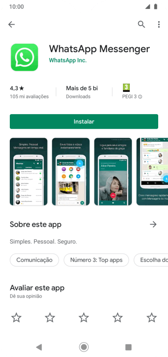 Pressione Instalar, e siga as indicações da tela para instalar o app. Pressione Instalar, e siga as indicações da tela para instalar o app.