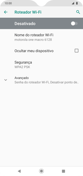 Pressione Nome do roteador Wi-Fi. Pressione Nome do roteador Wi-Fi.