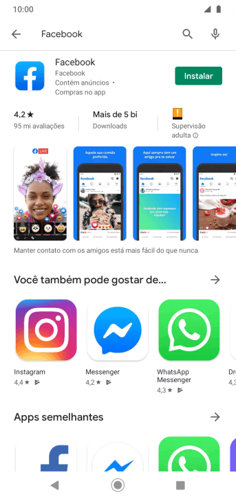 Pressione Facebook. Pressione Facebook.