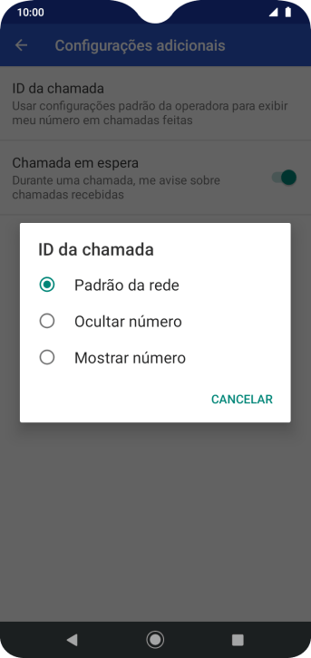 Pressione Mostrar número para ativar a identificação do seu número. Pressione Mostrar número para ativar a identificação do seu número.