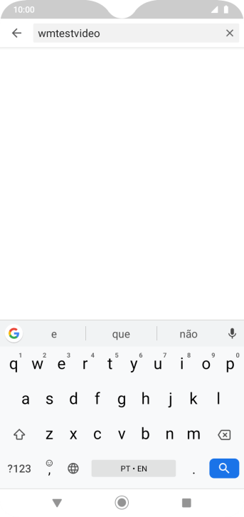 Digite a palavra de busca desejada, e pressione o ícone de busca. Digite a palavra de busca desejada, e pressione o ícone de busca.