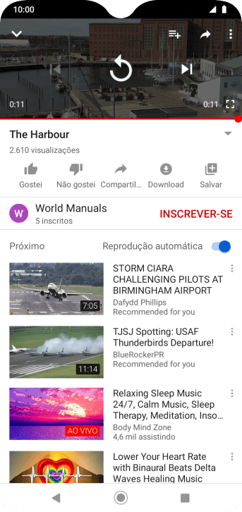Pressione a tecla de início para finalizar e voltar à tela inicial. Pressione a tecla de início para finalizar e voltar à tela inicial.